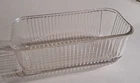 Vintage Federal Glass Clear Ribbed Rectangular Refrigerator Dish With No Lid