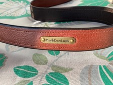 POLO Ralph Lauren Belt Men's Brown Genuine ITALY Leather Men 42 x 1 1/4  