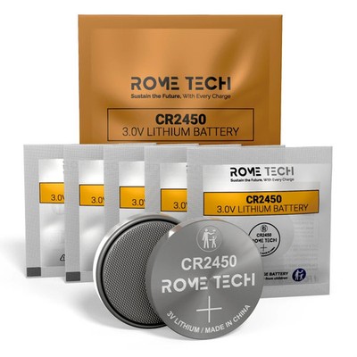 Replacement Lithium Button Coin Batteries 3V - CR2450 5 Pack