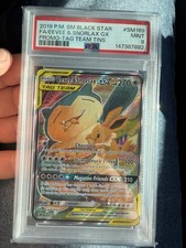 Pokémon TCG Snorlax and Eevee Illustration Promo Card SM169 Psa 9