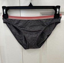 VTG Victoria's Secret Gray Ombr  Everyday Silky Satin Nylon Bikini Panties SMALL