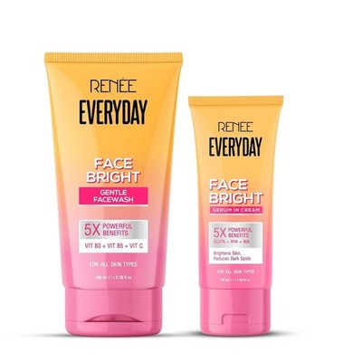 RENEE Everyday Face Bright Combo | Facewash mit Vitamin B3, B5 & C - 100ml + ...