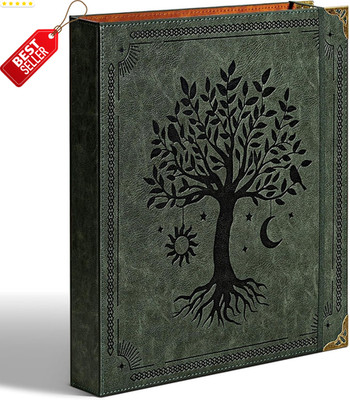 Leather D-Ring Binder 1.5'' Holds 400 Sheets Letter Size Organizer - US