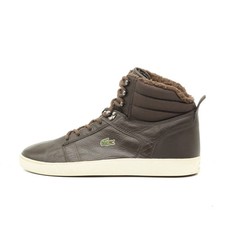 Lacoste Herren Orelle PUT SPM Sportschuh Braun Leder High Top Sneaker EU 46