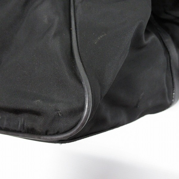 anb PRADA Boston Bag Travel Bag Black Nylon Leather Simple Made in Italy 837219 thumbnail 9