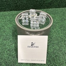 Swarovski 4pc Mini Train Set with Track, Mirror & Original Box 193014 - Mint