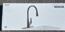 NEW Kohler Bevin Pull Down Kitchen Faucet, Matte Black Finish, R43210
