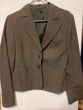 Vintage Express Design Studio, Y2K Brown Button Down Blazer Size 10 must have