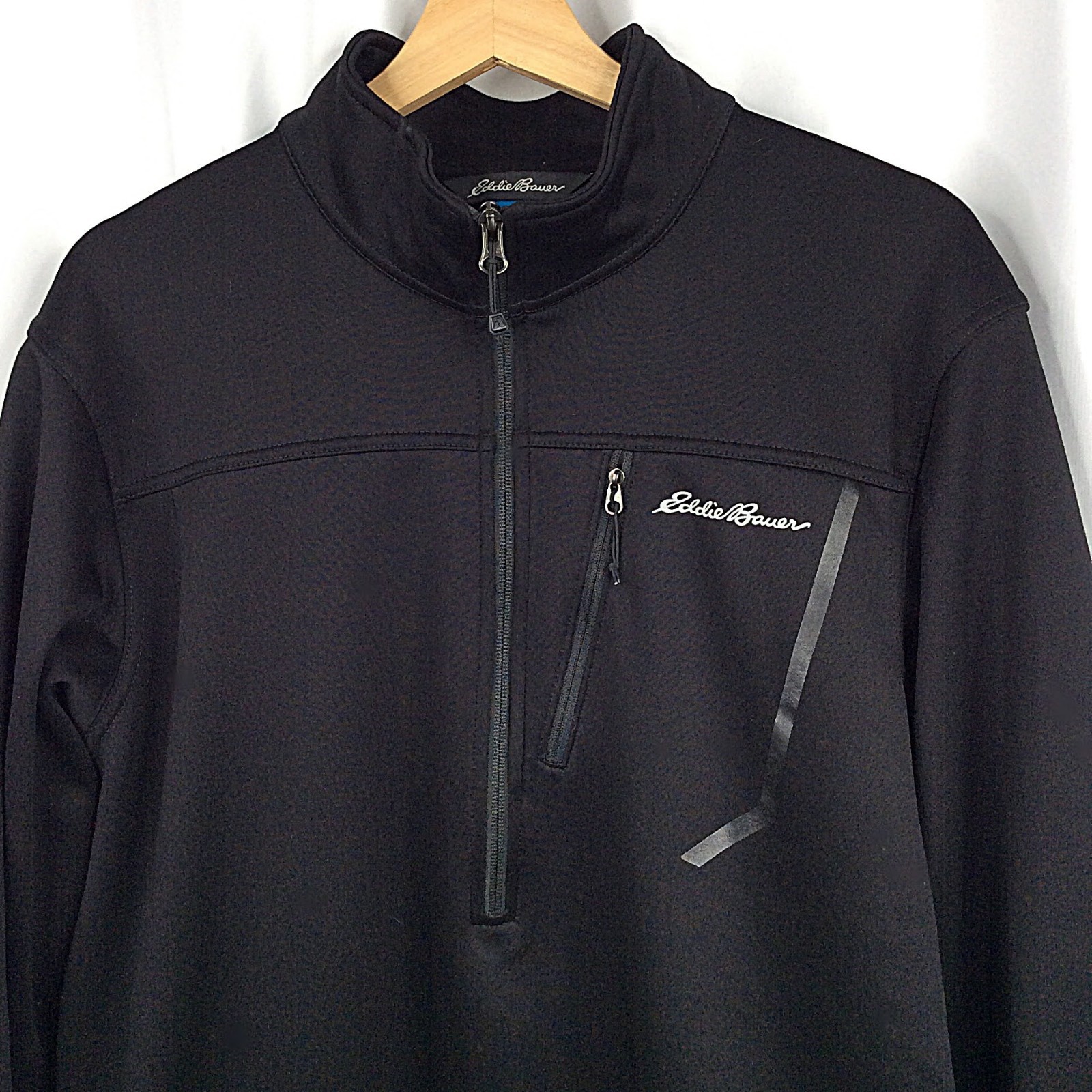 Eddie Bauer First Ascent 1/4 Zip Pullover Sweatshirt Men's TL Tall Large Black image 3