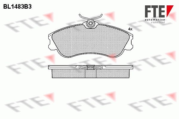 FTE Bremsbelagsatz, Scheibenbremse Vorderachse U.A. FüR CitroËN, Peugeot-image