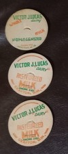 Lot Of Milk Bottle Caps Victor J Lucas Dairy Phone 2611 Grafton WV  NOS