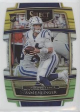2021 Panini Select Concourse Green & Yellow Prizm Die-Cut Sam Ehlinger #98 11ds