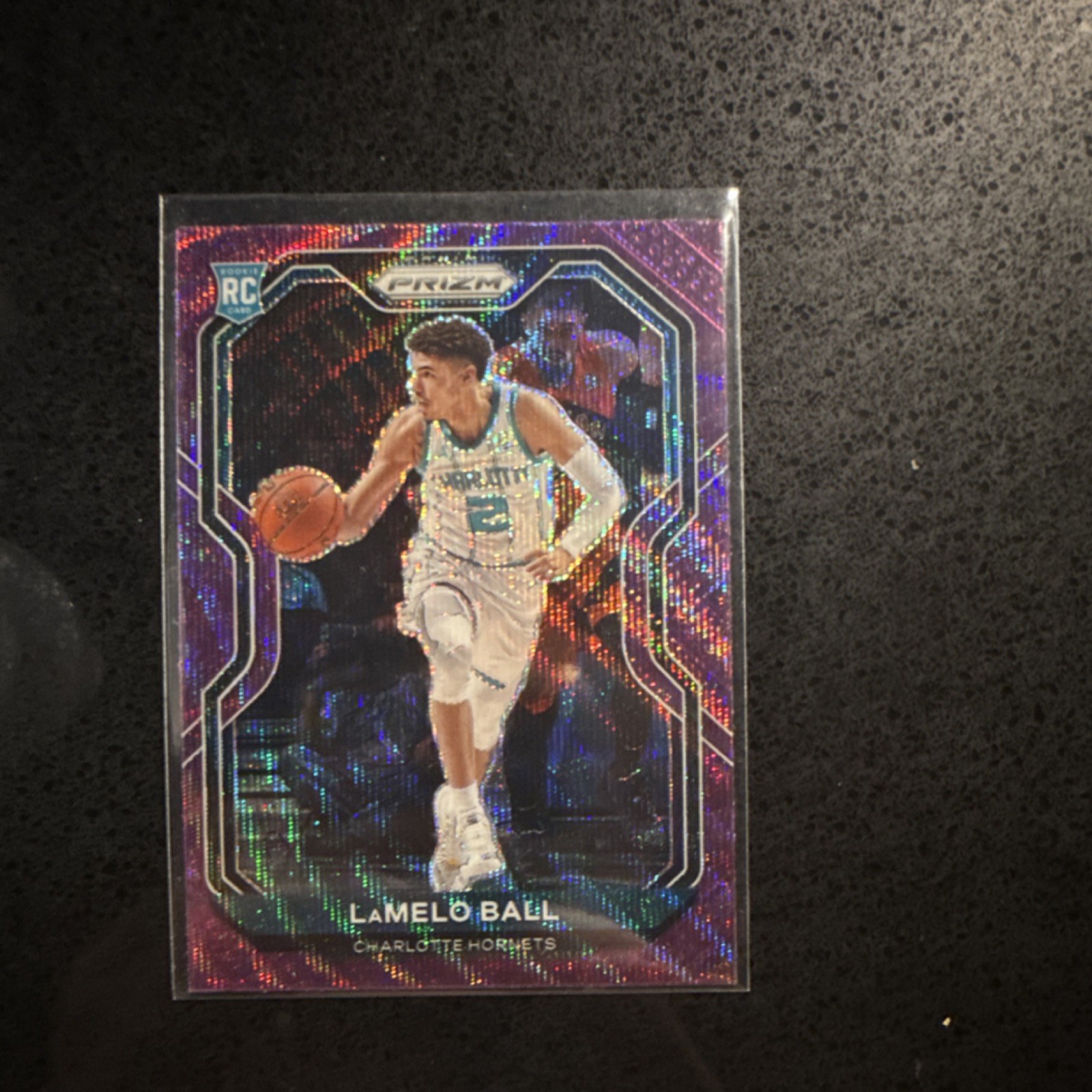 Panini 2020-21 Prizm LaMelo Ball Purple Wave Prizm Rookie Charlotte Hornets #278