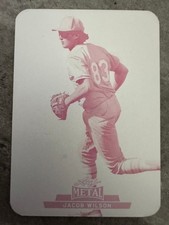 JACOB WILSON 2024 LEAF METAL MAGENTA PRINTING PLATE #1/1, OAKLANDSACRAMENTO A'S