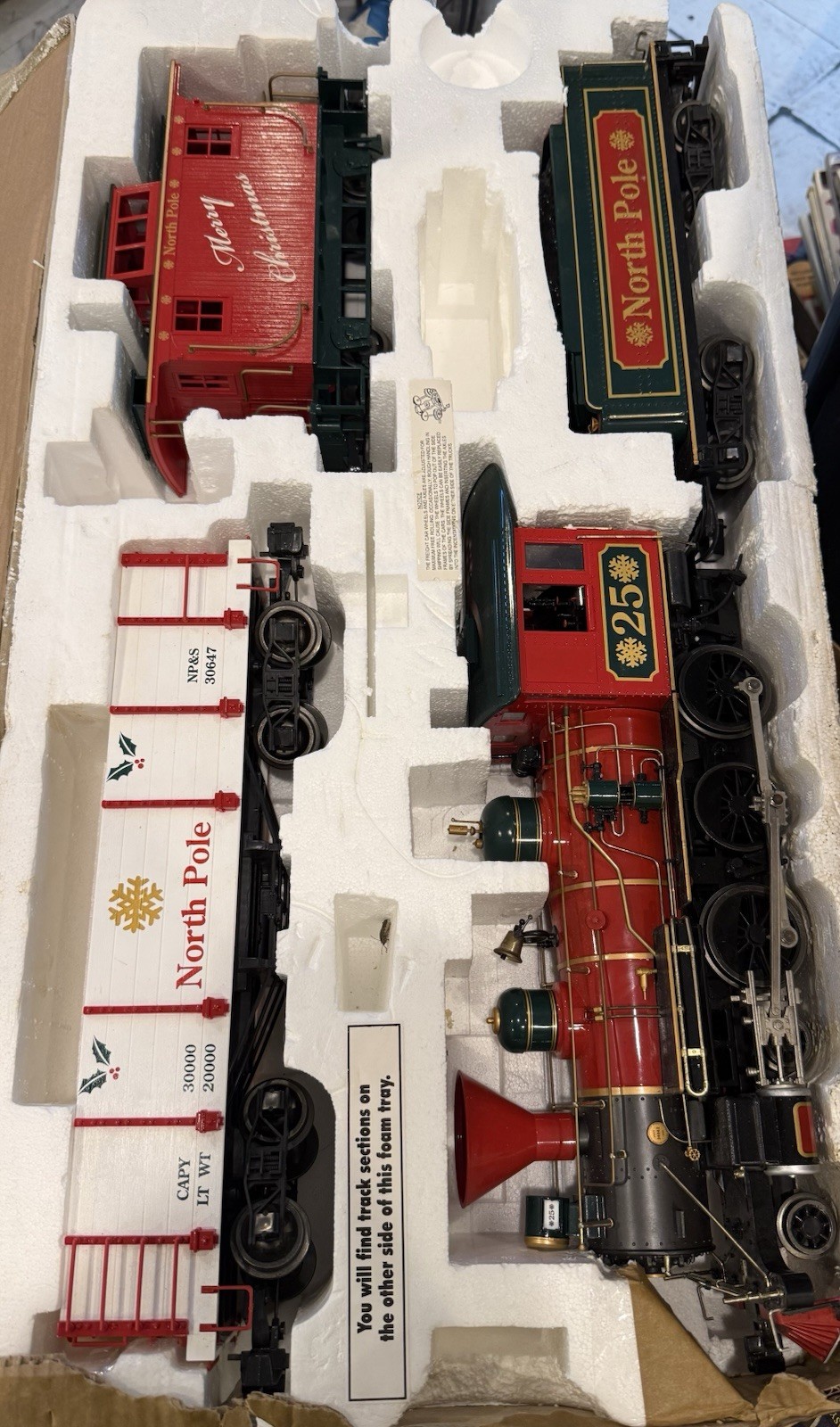 Bachmann G-Scale "Li'l Big Haulers" North Pole Express Christmas Train Set READ