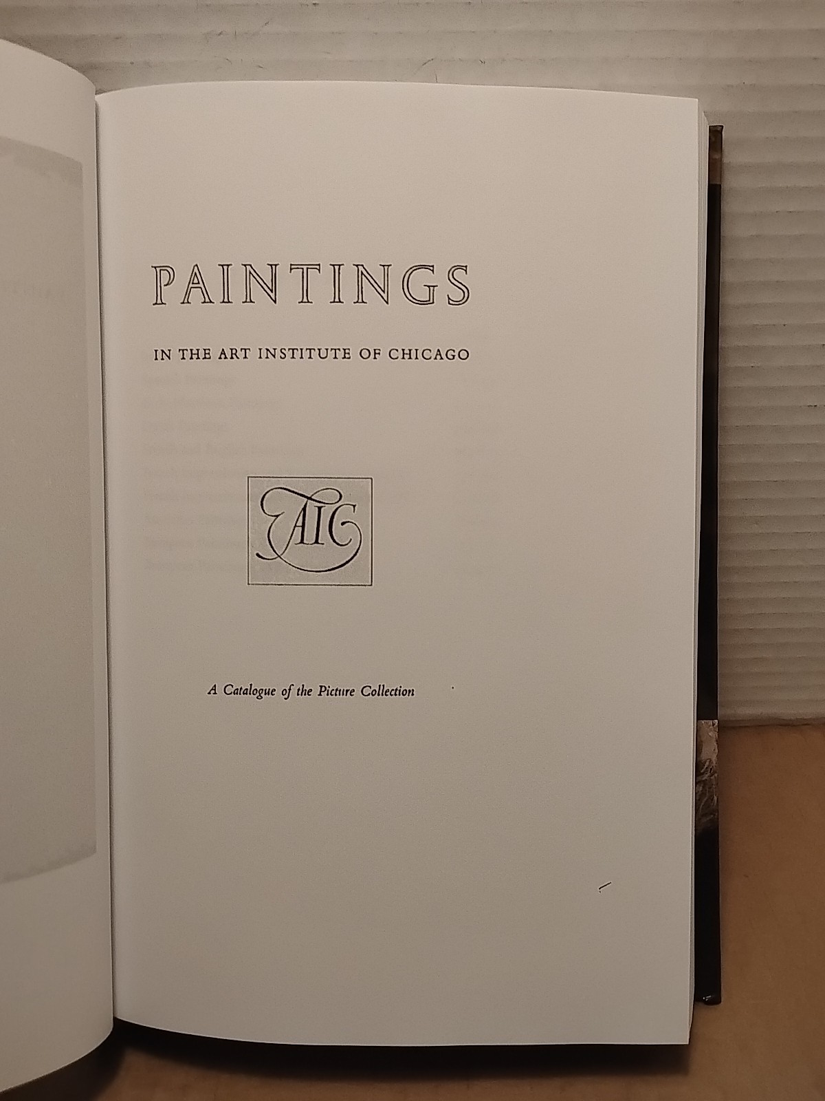 Paintings in the Art Institute of Chicago Catalogue - Illustrated HC Facsimile