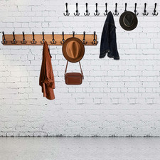 Coat Rack Wall Mount,38 9/16" Long,10 Hooks,Coat Hooks Wall Mounted,Coat Hanger