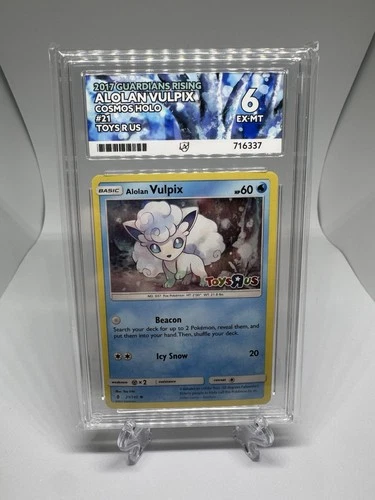 2017 Pokemon Sun & Moon Guardians Rising Alolan Vulpix 21/145 Toys R Us ACE 6