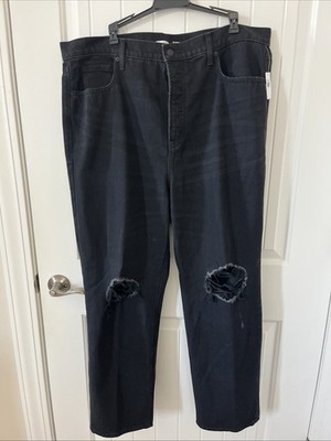 Old Navy Size 18 Black Jeans Sky High Straight Extra High Rise