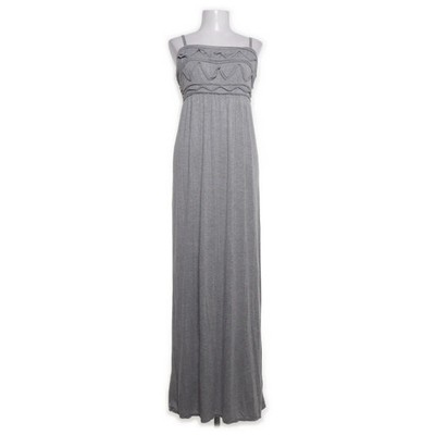 Max Studio, Maxikleid, Größe: M/L, Grau/Weiß, Fischgräte, Damen #cOu