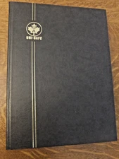 Large UNI-SAFE Stamp Album, Style W 4/16, Black, Lightly Used