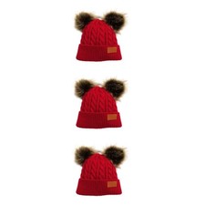  3 Pieces Hat for Kids Beanie Cap Bonnet Toddler Girl Infant Caps