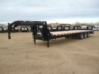 2022 SWS 32' Gooseneck Trailer (3) 10K Axles