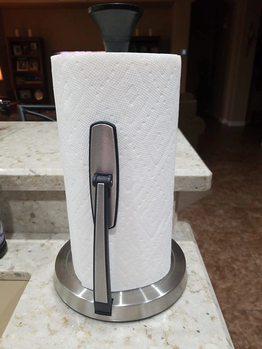 simplehuman Tension Arm Paper Towel Holder in Brushed Stainless Steel