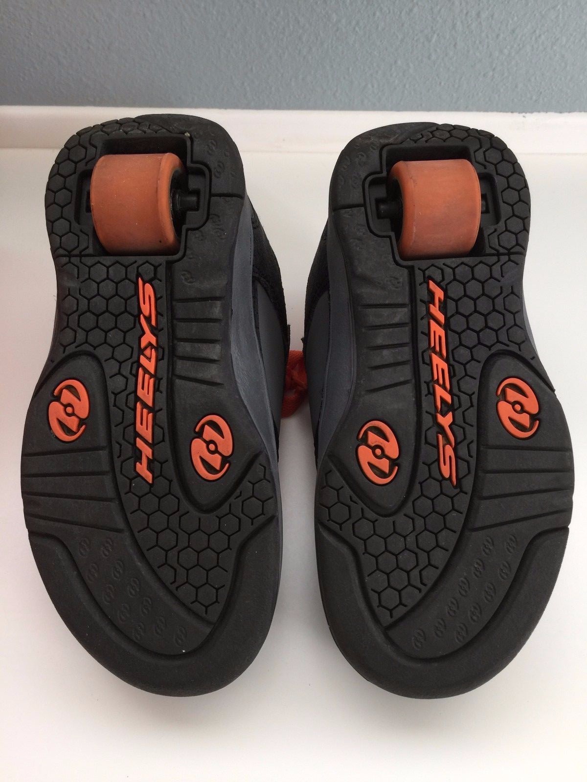 HEELYS Boys Double Threat Style #7749C Skate Sneakers Black/Grey/Orange ...