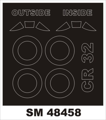 Montex 1/48 painting masks for Fiat CR.32 for Classic Airframes & SH- SM48458 Montex 1/48 painting masks for Fiat CR.32 for Classic Airframes & SH- SM48458