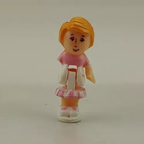 Polly Pocket Vintage 1989 Buttons Waitress Figure From Polly's Cafe Bluebird