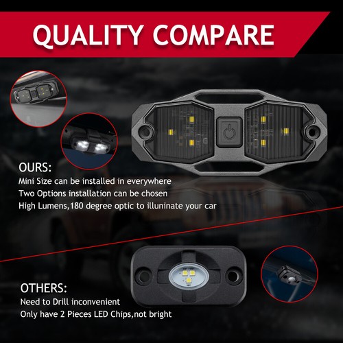 For Jeep Wrangler JK 07-18 Roll Bar Mount UTV LED Interior Dome Light w/ Switch - Imagen 3 de 8
