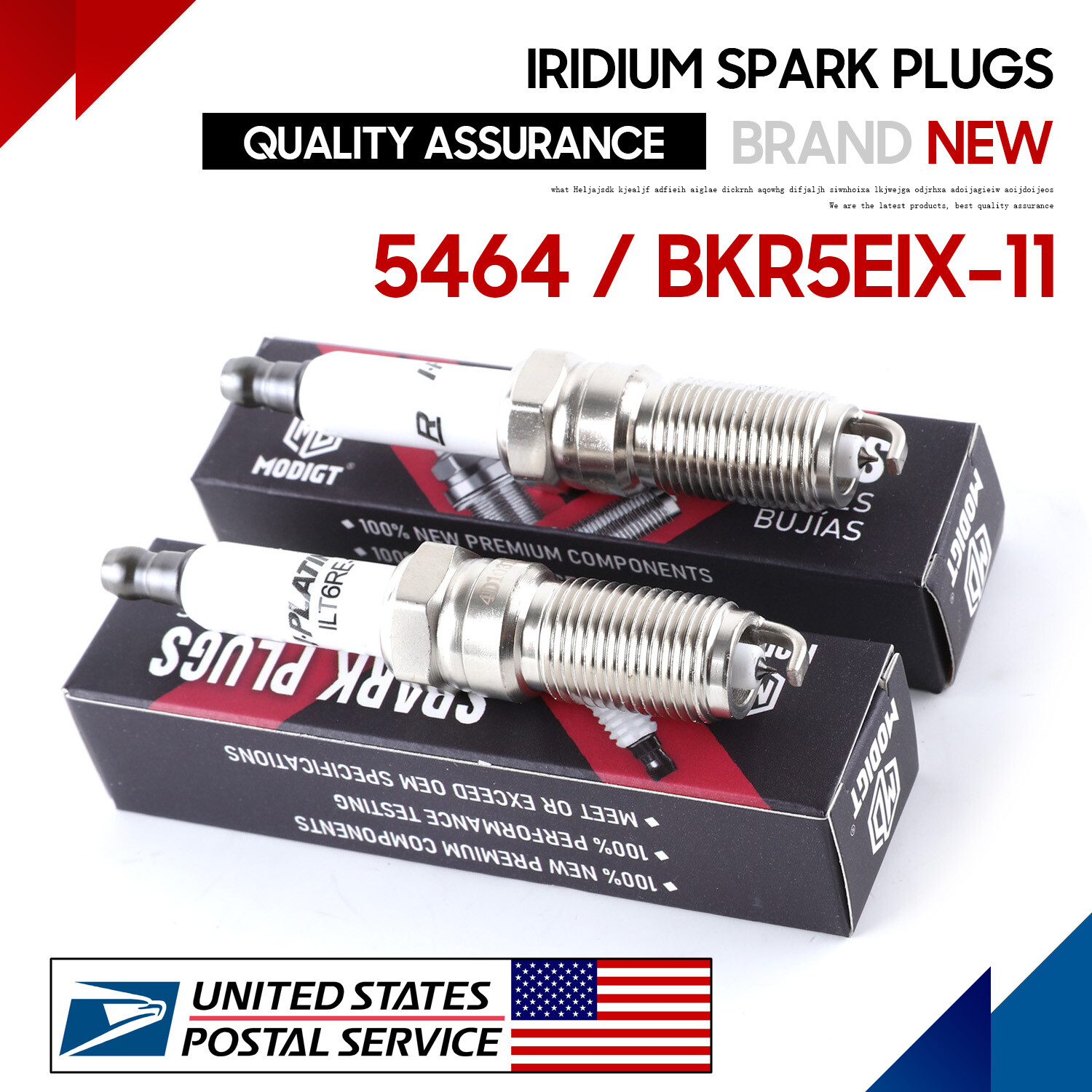 2 pcs Fit NGK BKR5EIX-11 5464 Spark Plugs Iridium For Toyota Mitsubishi Mazda