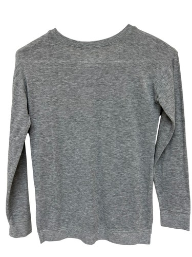 Justice Girl's Sweater Size 8 Gray/Silver Long Sleeve Metallic Stars - Picture 3 of 6