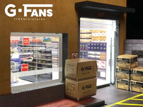 1/64 Scale Car Garage Diorama | Parking Lot Lighting | Store Backdrop Scenery - Picture 10 of 12