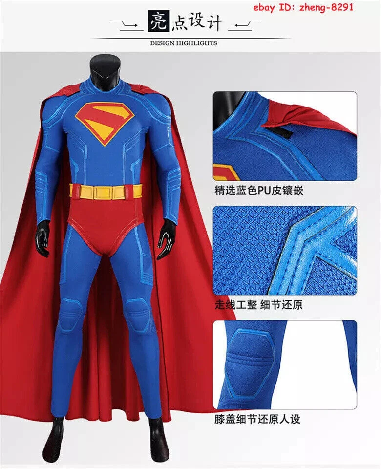 Superman Legacy Clark Kent Disfraz Conjunto Juegos con disfraces Mono Traje Zentai Halloween Foto 2 de 4