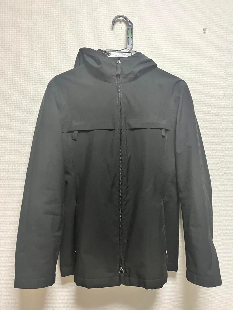 PRADA GORE TEX Zip Up Hoodie Jacket Blouson Men Size 40 Black From Japan USED