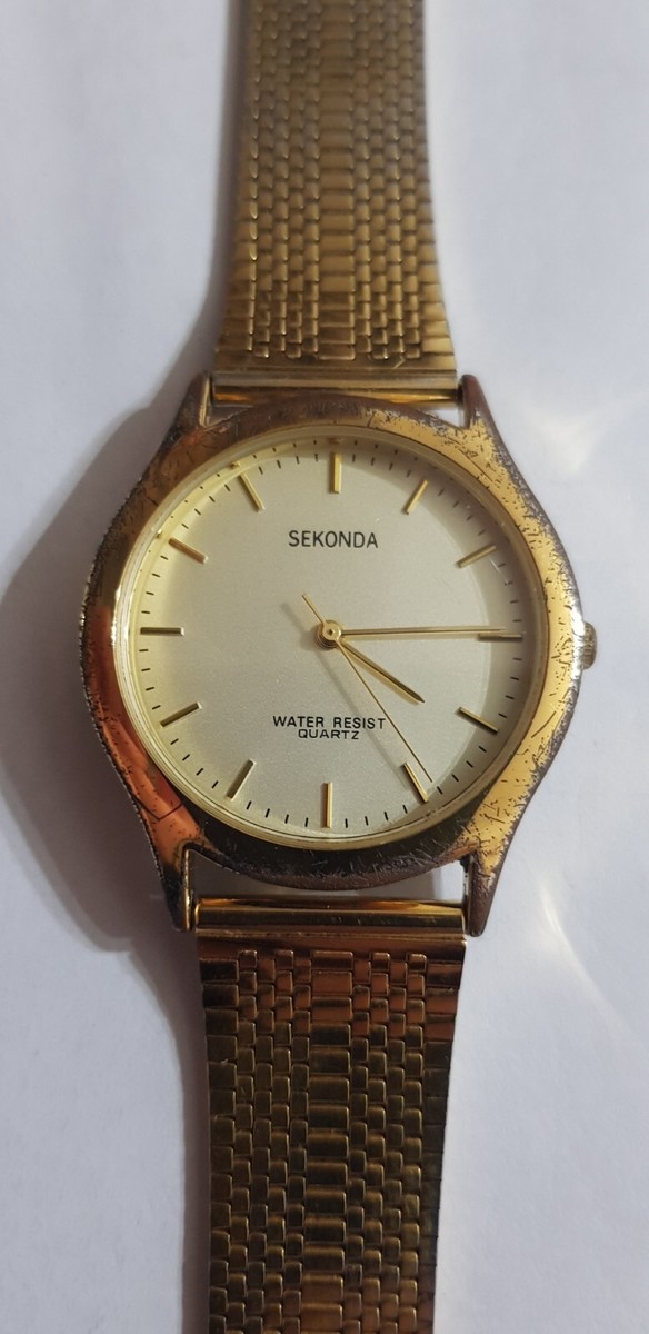 Sekonda Unisex Quartz Watch ,Secs Hand, Strap In Case, New  Battery
