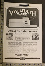 1920 VOLLRATH COOKWARE KITCHEN SHEBOYGAN SLED HOUSEHOLD HOME DECOR ART AD 23940*
