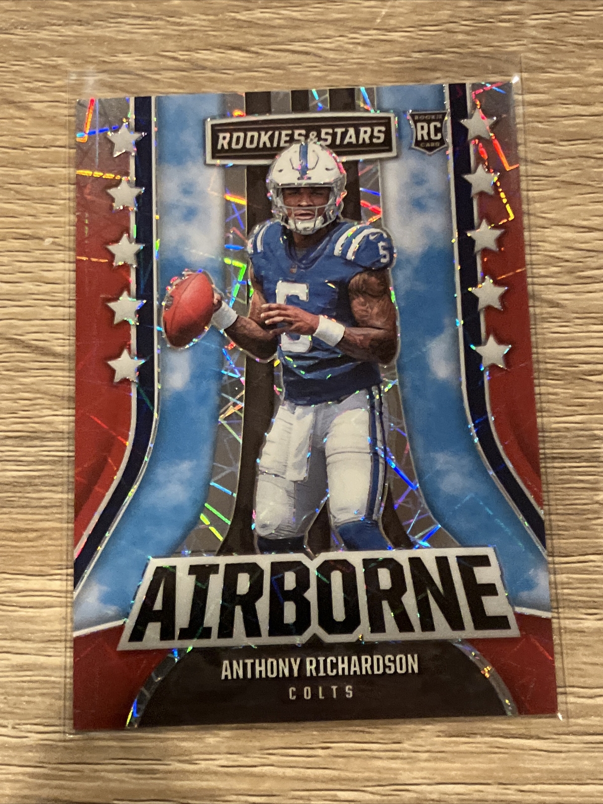 2023 Anthony Richardson Panini Rookies & Stars Airborne Longevity Prizm Rookie