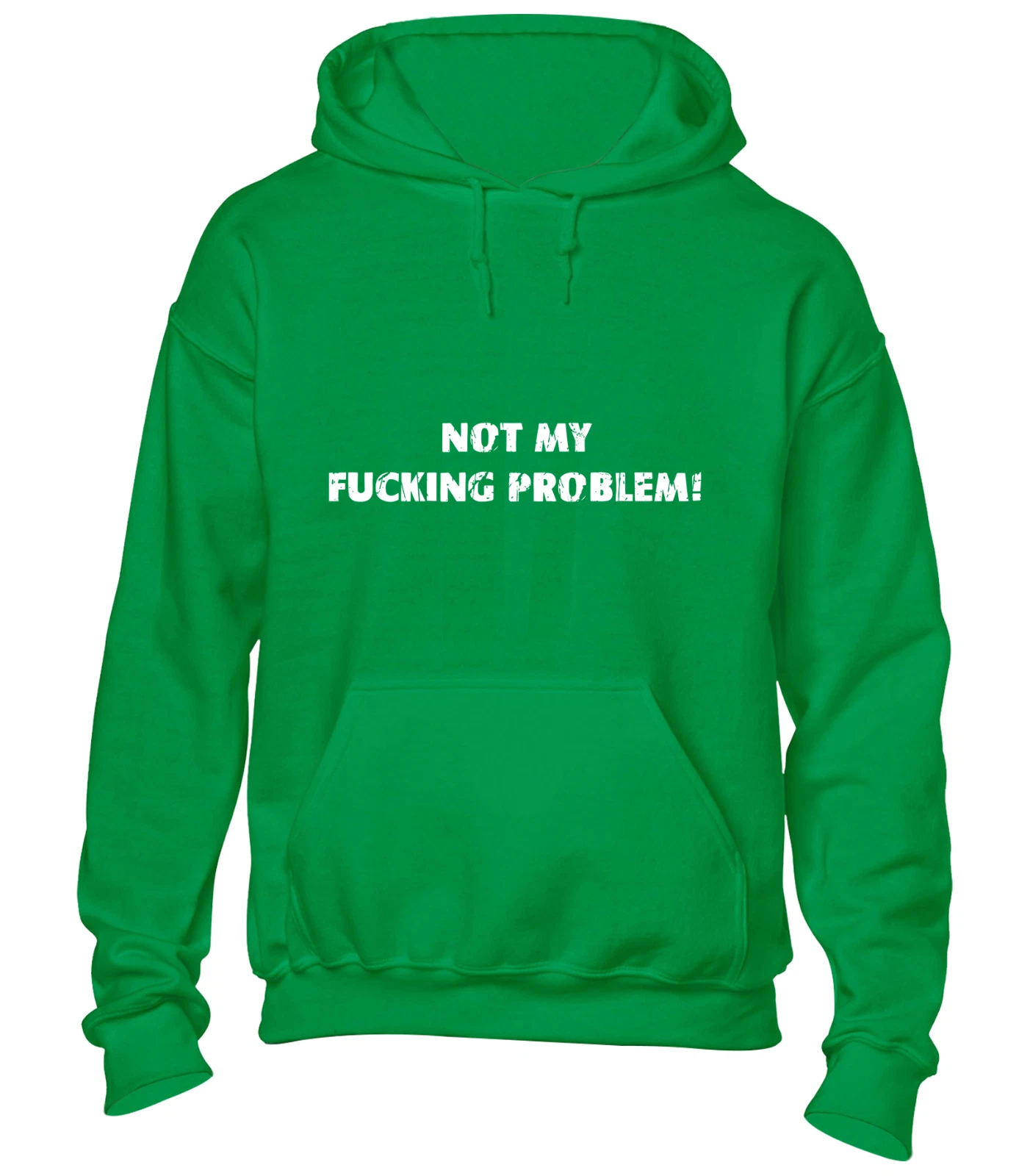 RHUDE FELPA CON CAPPUCCIO NOT MY FUC*ING PROBLEM DIVERTENTE SCHERZO MALEDUCATO NOVITÀ SARCASTICA TOP