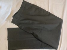 Claiborne black check wool polyester spandex flat front suit pant 40x30 VTG NWOT