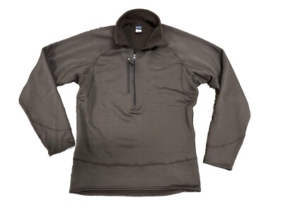 Mens Patagonia Regulator R1 Fleece Half Zip Brown Polartec Sz M