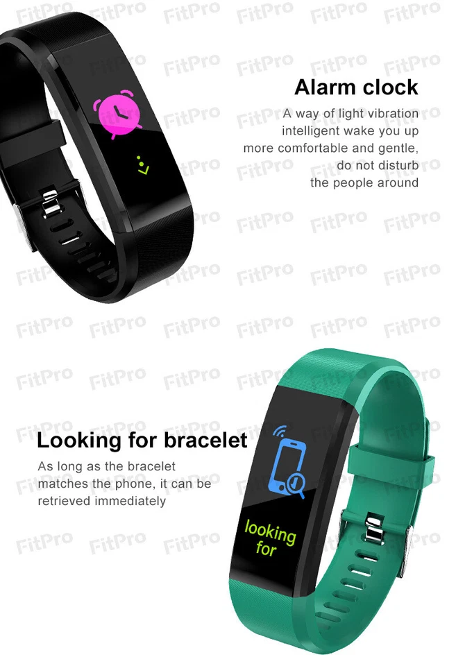 Sport Fitbit Fitness Activity Tracker Blood Pressure Heart Rate  Smart Watch US. - Image 4 of 4