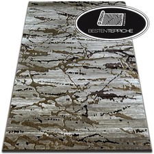 Tapis doux exclusif beige foncé tapis de qualité VOGUE design élégant