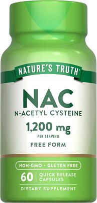N-Acetyl Cysteine 1200mg | 60 Capsules | NAC Supplement | by Nature's Truth