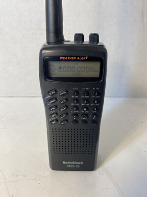 RADIO SHACK PRO-76 HAND HELD WEATHER RADIO SCANNER 200 CHANNELS ...