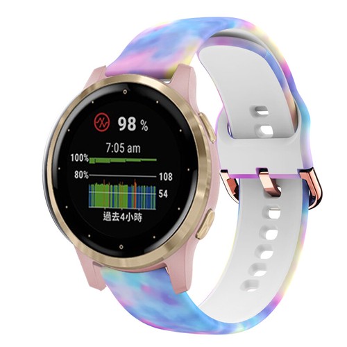 For Garmin Vivoactive 4S Band Color Silicone Strap Replacement Wristband - 第 22/23 張圖片