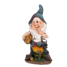 Grande nano gnomo da giardino XL gnomo da giardino pollo grande 41 cm statua da giardino 
