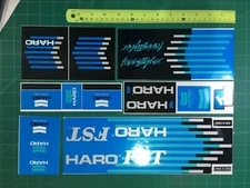 HARO FST black/blue/mint  BMX sticker Decal